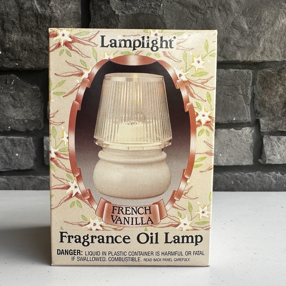 Vintage 90s Lamplight Farms Fragrance Oil Lamp - FRENCH VANILLA - Granny Cottage